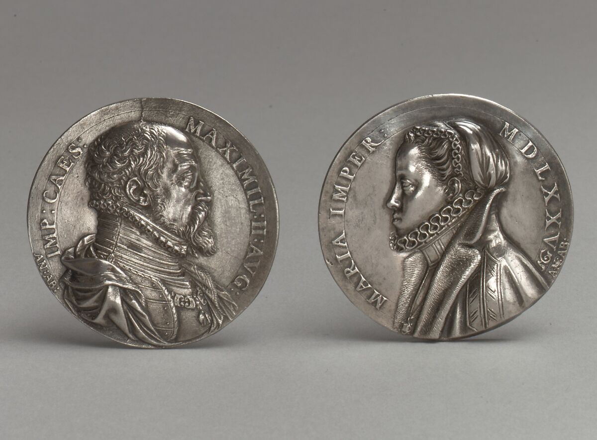 Maximillian II, Holy Roman Emperor (1527–1576), Medalist: Antonio Abondio (Italian, Trento 1538–1591 Vienna), Silver, Italian