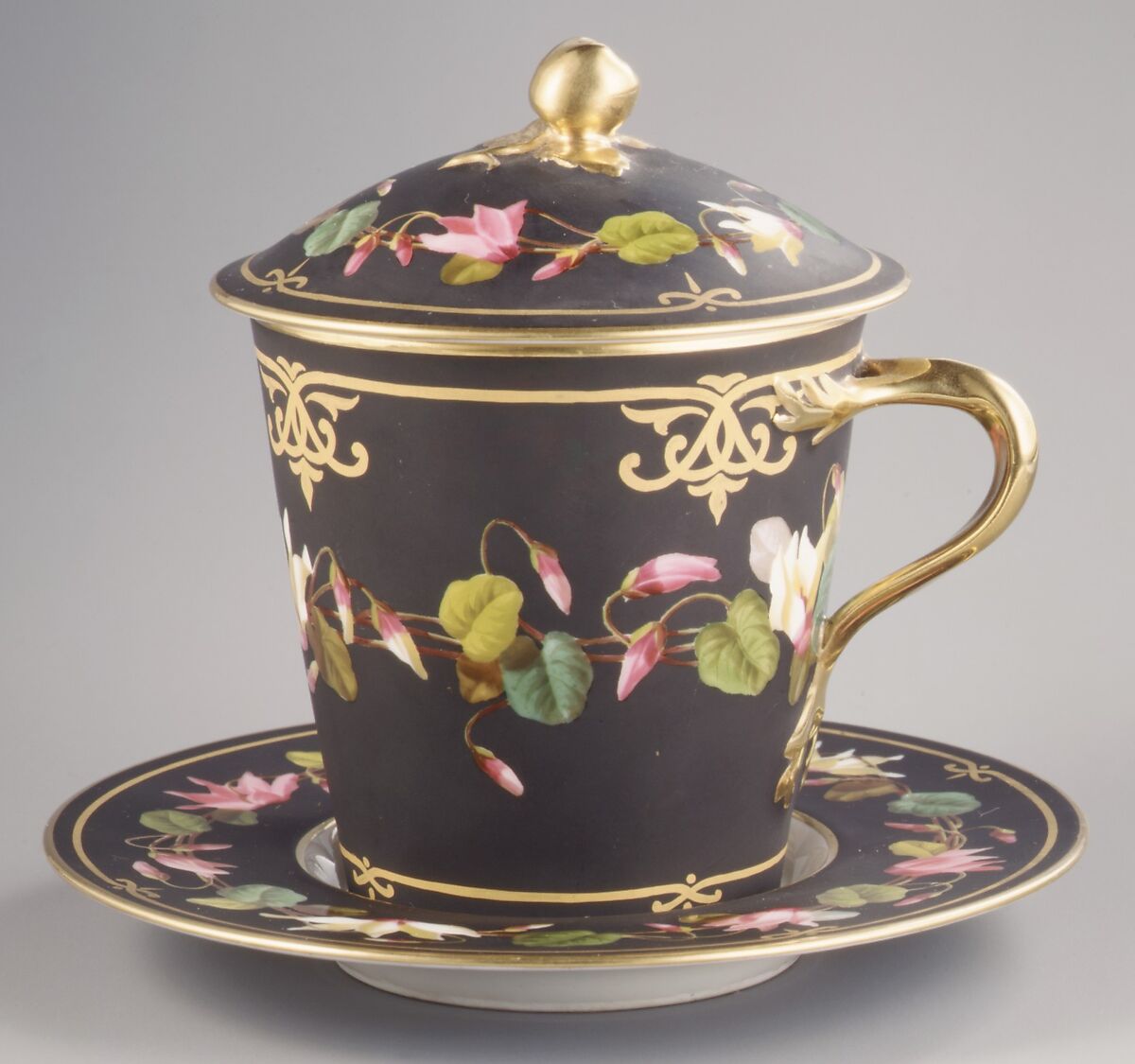 Saucer, Jean-Baptiste-Edouard Honoré (active ca. 1820–55), Hard-paste porcelain, French, Paris