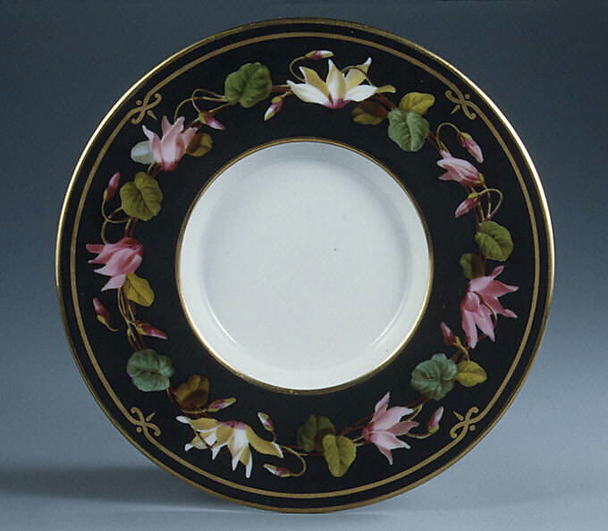 Saucer, Jean-Baptiste-Edouard Honoré (active ca. 1820–55), Hard-paste porcelain, French, Paris 