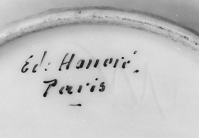 Saucer, Jean-Baptiste-Edouard Honoré (active ca. 1820–55), Hard-paste porcelain, French, Paris