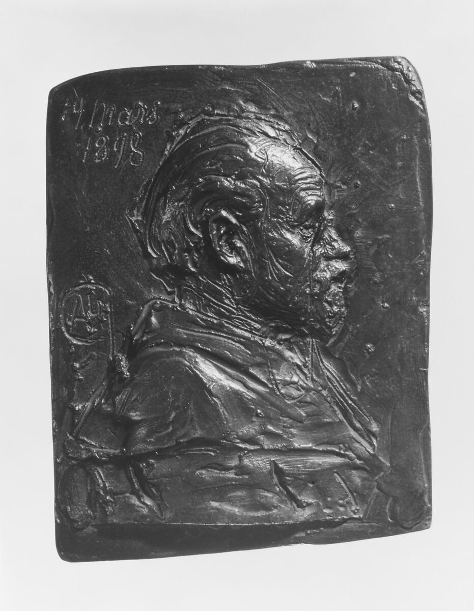 Portrait Relief of Émile Zola, Alexandre-Louis-Marie Charpentier (French, Paris 1856–1909 Neuilly), Bronze, French 