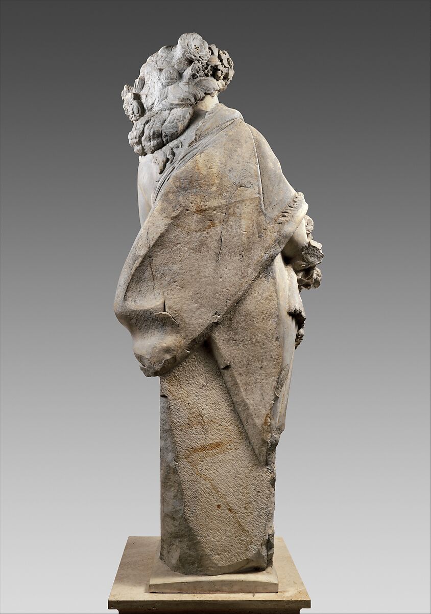 Spring in the guise of Flora (one of a pair), Pietro Bernini (Italian, 1562–1629), Marble, Italian, Rome