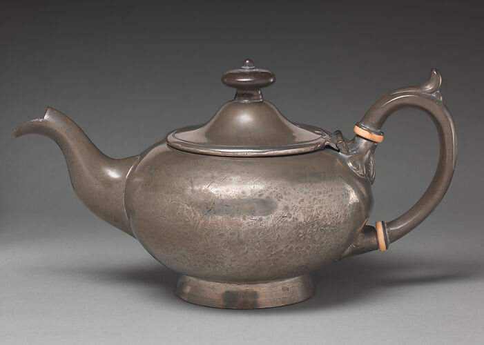 English Victorian Britannia Metal Teapot, c. 1870