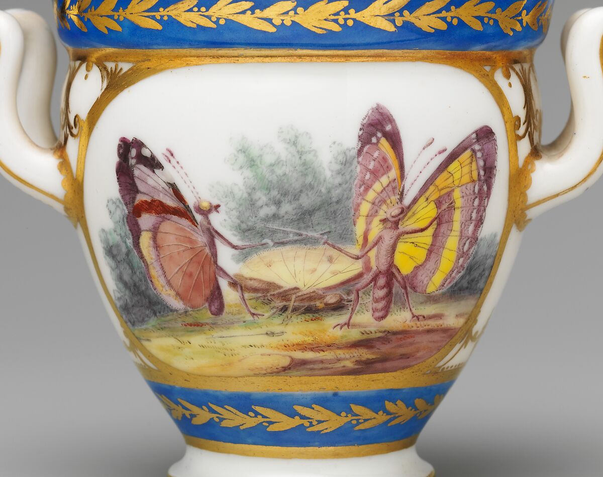 Cup (tasse à l'étrusque) and saucer, Sèvres Manufactory (French, 1740–present), Soft-paste porcelain, French, Sèvres