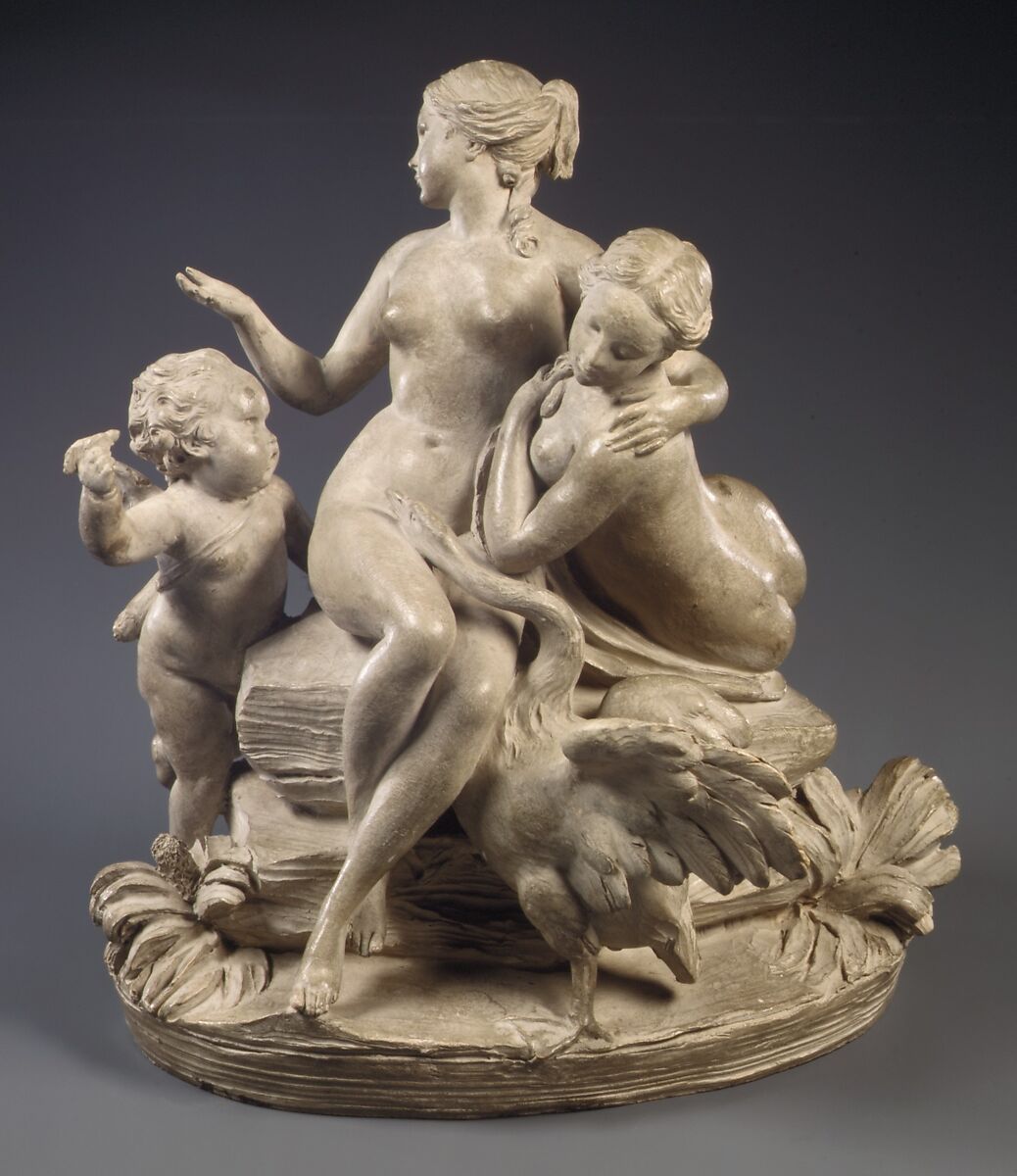 Leda and the Swan, Based on a composition by Etienne-Maurice Falconet (French, Paris 1716–1791 Paris), Terre de Lorraine (?), French 