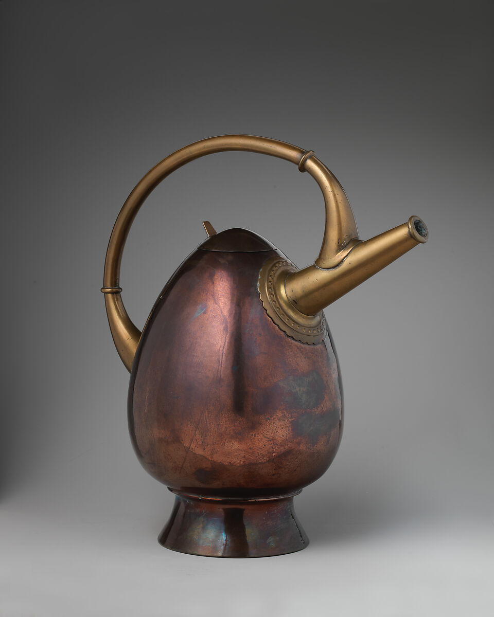 Kettle, Design attributed to Christopher Dresser (British, Glasgow, Scotland 1834–1904 Mulhouse), Copper, brass, British, London 