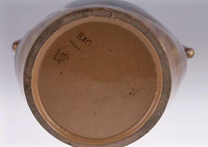 Vase, Emile Gallé (French, Nancy 1846–1904 Nancy), Glazed earthenware, French, Lorraine (Nancy)