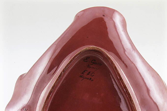 Dish, Emile Gallé (French, Nancy 1846–1904 Nancy), Glazed earthenware, French, Lorraine (Nancy)