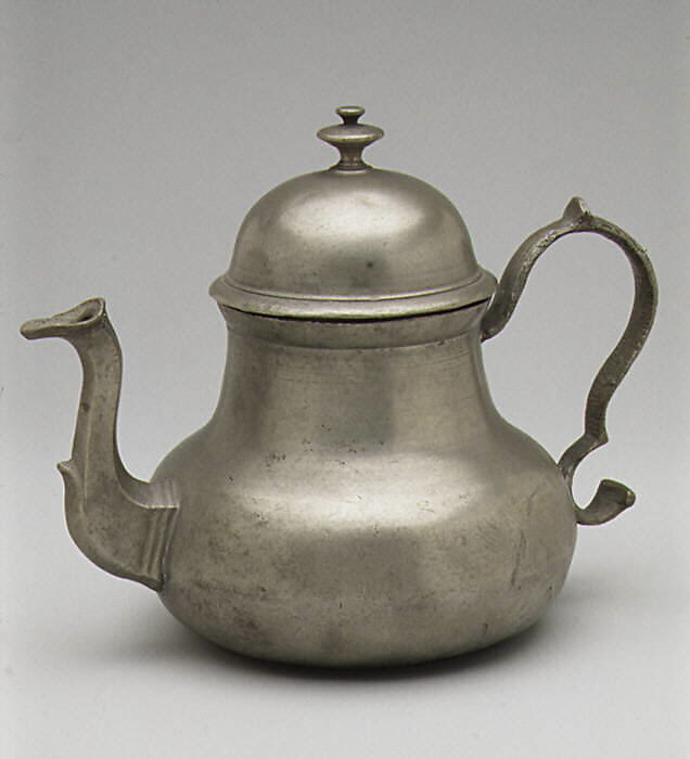 Teapot, Christian Roth (worked 1754, died 1807), Pewter, German, Nuremberg 