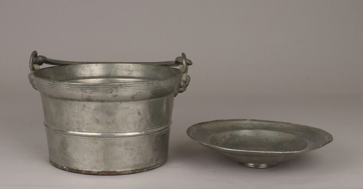 Dinner pail with cover (Porte-dîner), Bouvier Family, Pewter, French, Clamecy