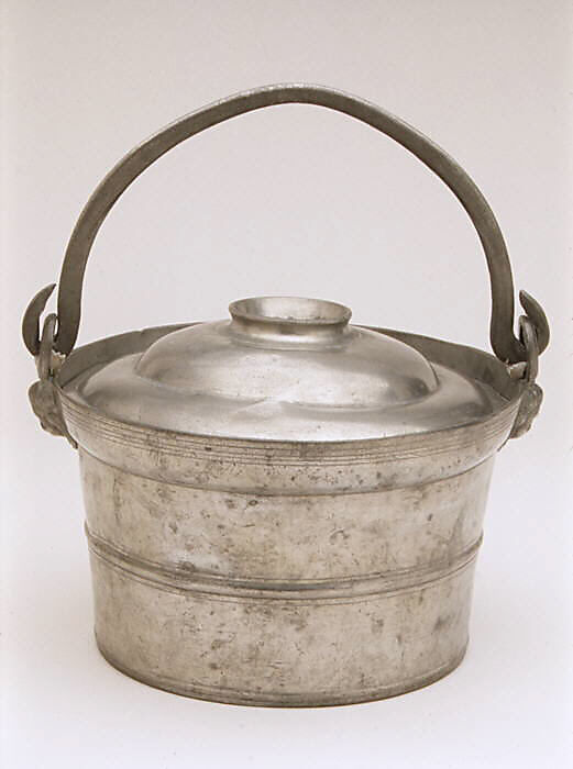 Dinner pail with cover (Porte-dîner), Bouvier Family, Pewter, French, Clamecy