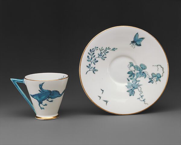 Cup and saucer, George Jones and Sons (British, 1861–1951)  , Staffordshire, Porcelain, British, Stoke-on-Trent, Staffordshire 