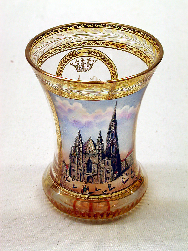 Beaker, Glass, Austrian, Vienna 