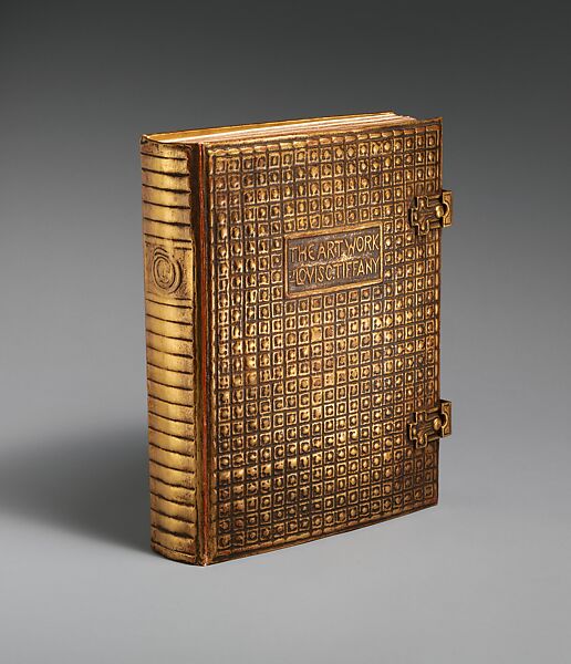 The Art Work of Louis C. Tiffany (Book), Louis C. Tiffany (American, New York 1848–1933 New York), Leather paper, gilt metal, cardboard, with vellum and textblock