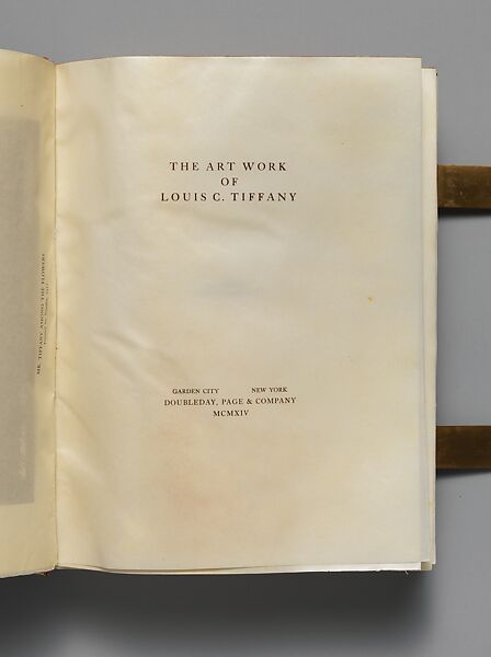 The Art Work of Louis C. Tiffany (Book), Louis C. Tiffany (American, New York 1848–1933 New York), Leather paper, gilt metal, cardboard, with vellum and textblock