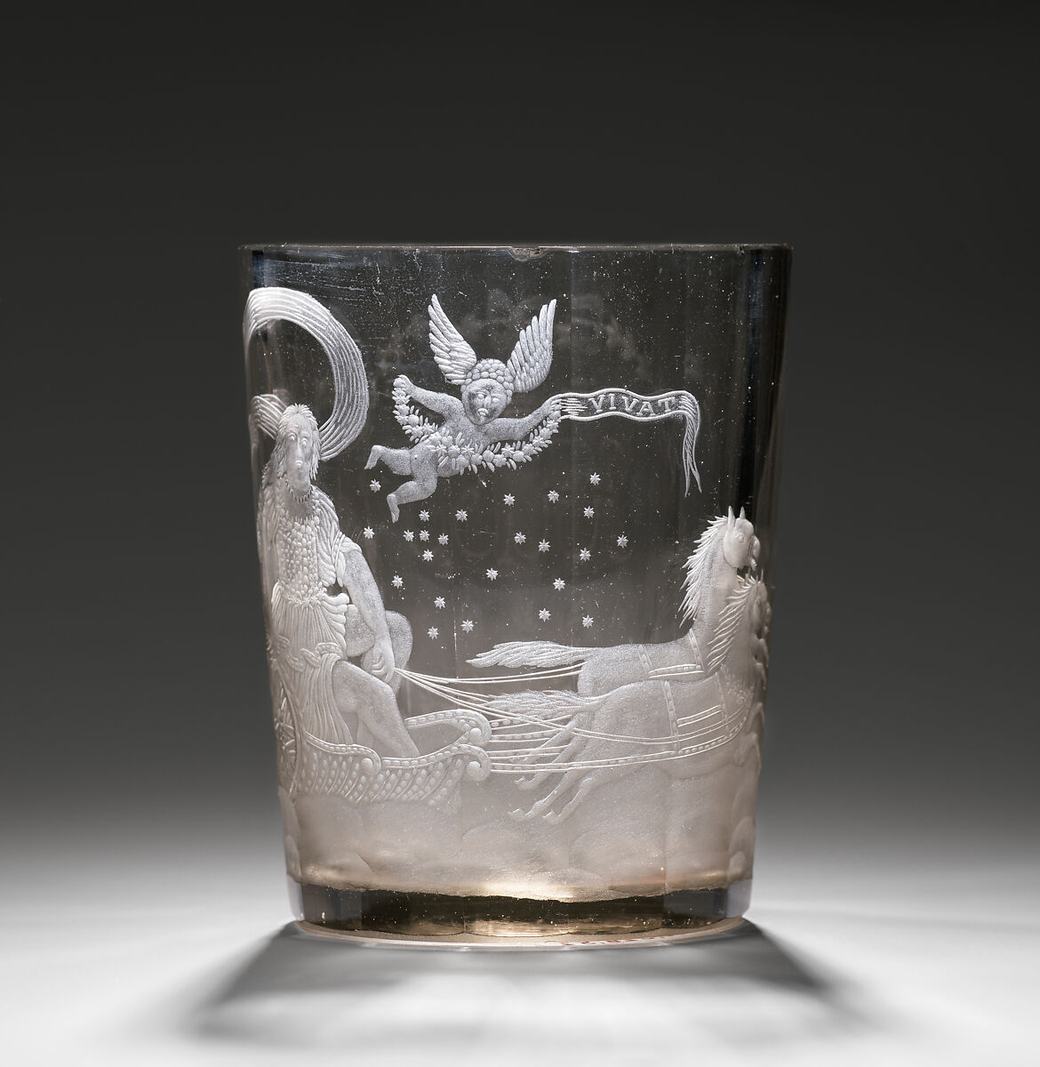 Beaker, Glass, enamel, German