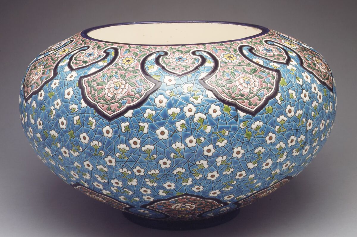 Jardinière, Longwy Manufactory (French), Glazed earthenware, French, Longwy 