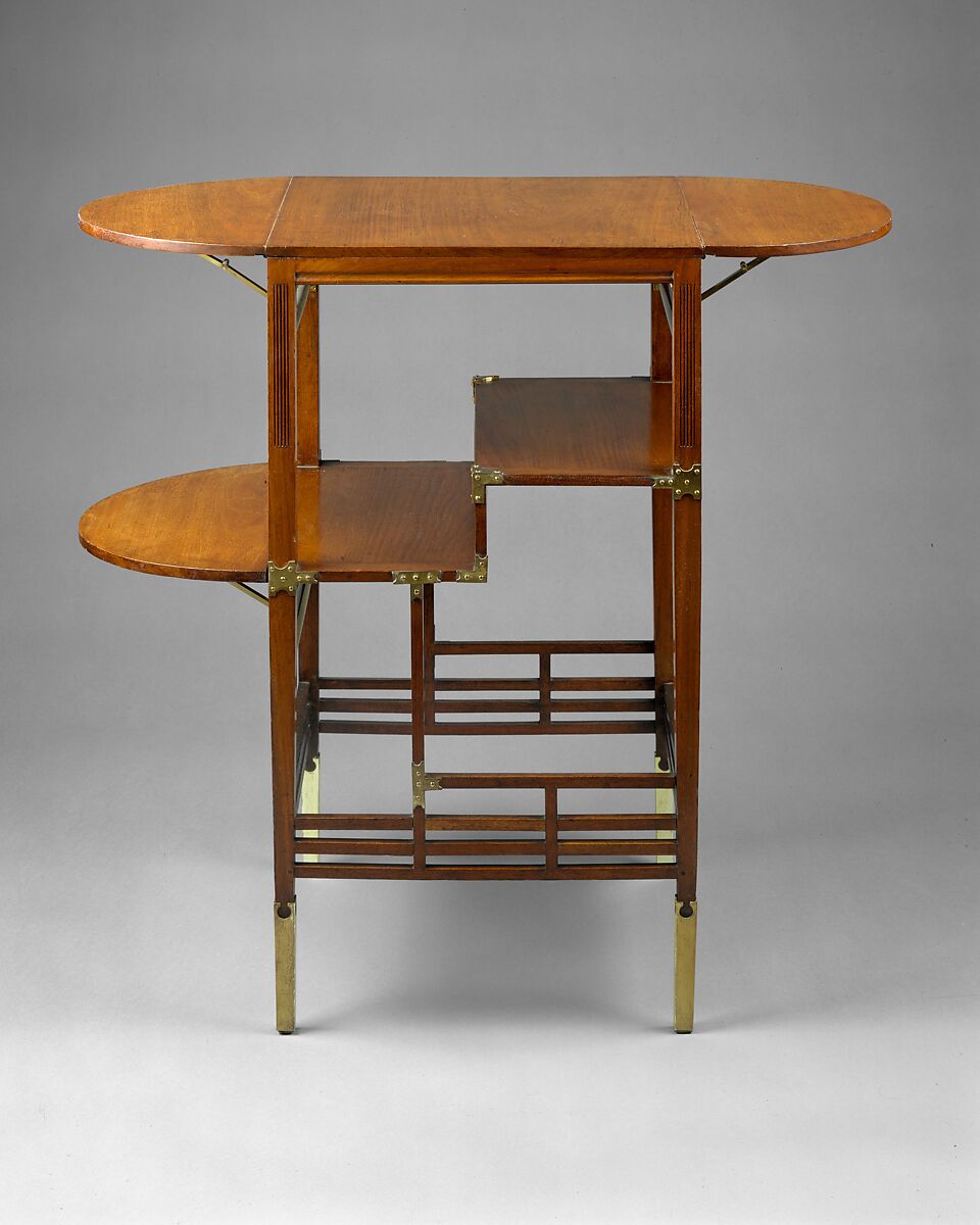 Side table, Edward William Godwin (British, Bristol 1833–1886 London), Walnut and gilt brass, British, London