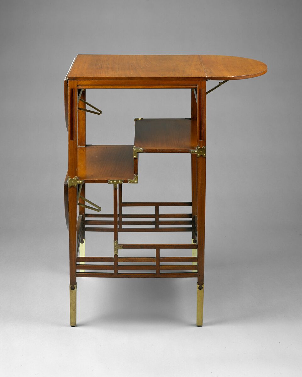 Side table, Edward William Godwin (British, Bristol 1833–1886 London), Walnut and gilt brass, British, London