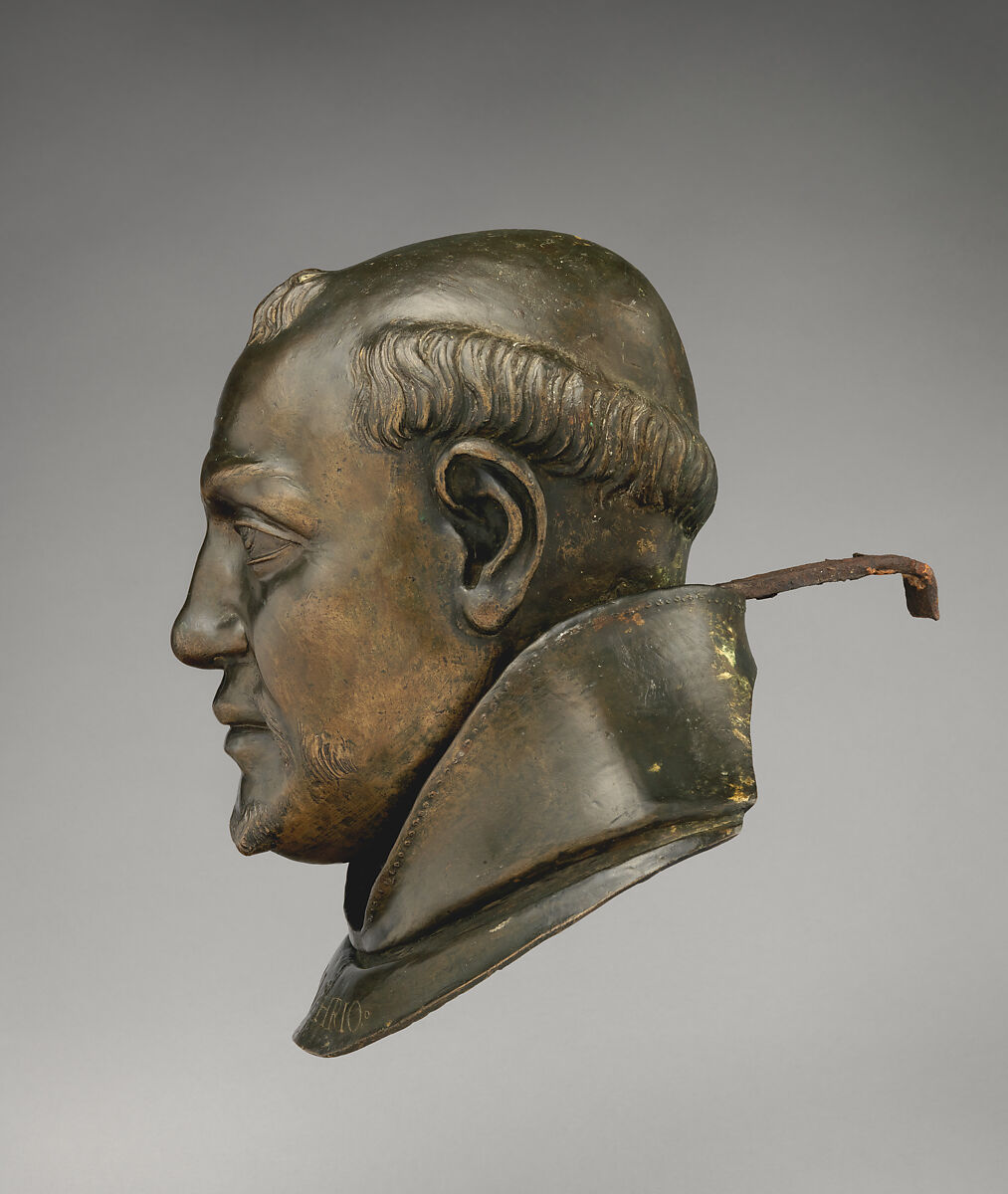 Onofrio Panvinio, Girolamo Campagna (Italian, Verona 1549–1625 Venice), Bronze, iron (hook at back of neck), Italian, possibly Verona and Venice