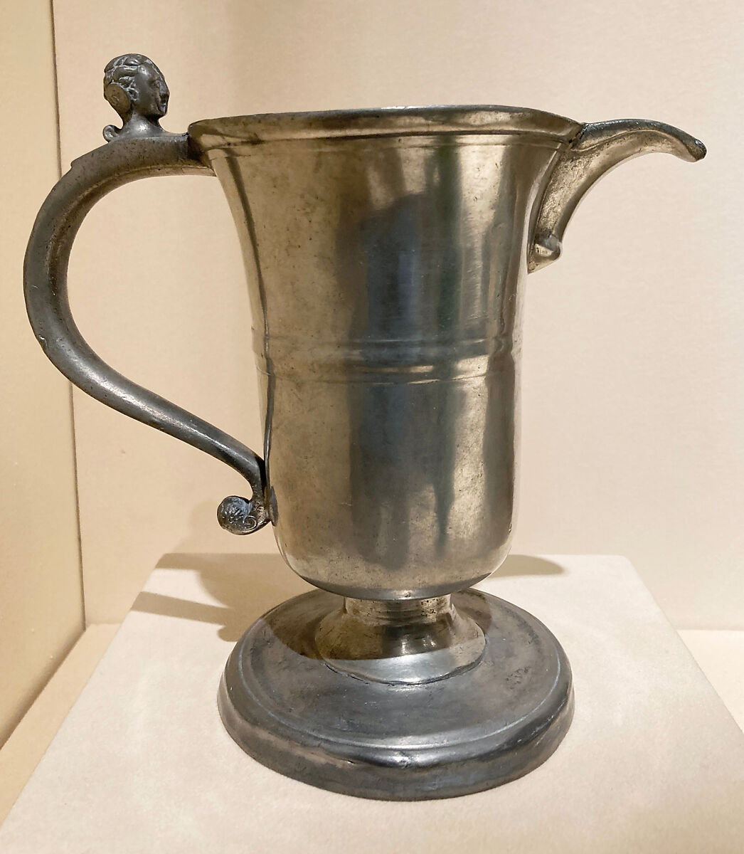 Ewer, Jean Gorges I Morel (French, recorded 1703), Pewter, French, Montbéliard 