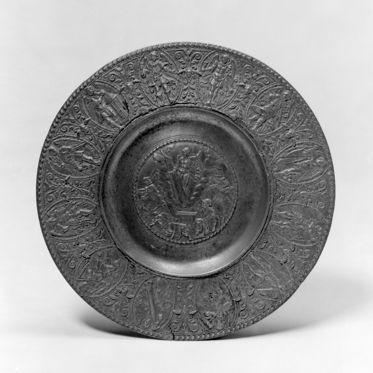 Plate, Hans Spatz II (master 1630, died 1670), Pewter, German, Nuremberg 