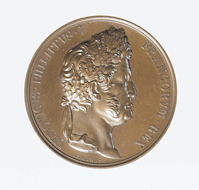 Accession of Louis-Philippe, August 9, 1830, Medalist: Alexis Joseph Depaulis (French, Paris 1790–1867 Paris), Copper-colored bronze, French 