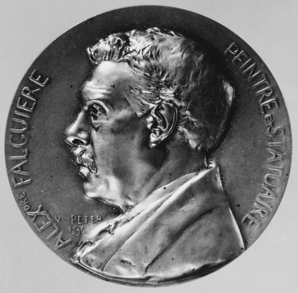 Alexandre Falguière, Medalist: Victor Peter (French, Paris 1840–1918 Paris), Bronze, French 
