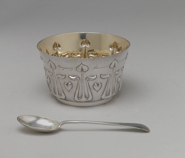 Child's porridge bowl, Roberts and Belk, Silver, parcel gilt, British, Sheffield 