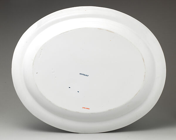 Platter in "Marigold" pattern, Wedgwood and Co., Transfer-printed earthenware, British, Staffordshire
