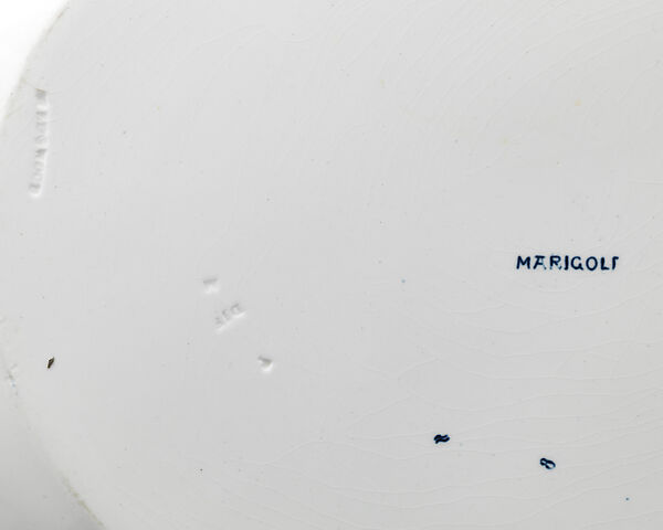 Platter in "Marigold" pattern, Wedgwood and Co., Transfer-printed earthenware, British, Staffordshire