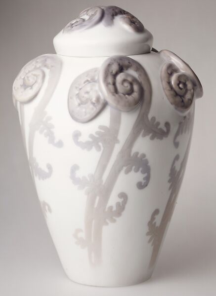 Vase with cover, Royal Porcelain Manufactory (Danish, 1775–present), Hard-paste porcelain, Danish, Copenhagen 