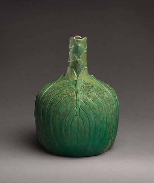 Vase with plant motif, Emile Decoeur (French, 1876–1953), Earthenware, French, Châtillon-sous-Bagneux 