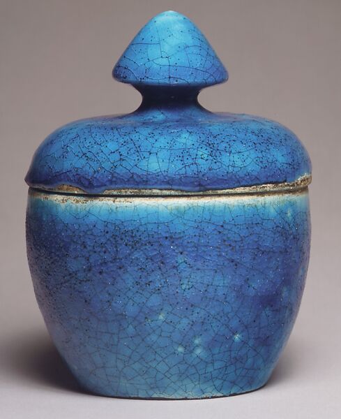 Jar with cover, Edmond Lachenal (French, 1855–1948), Earthenware, French, Châtillon-sous-Bagneux 