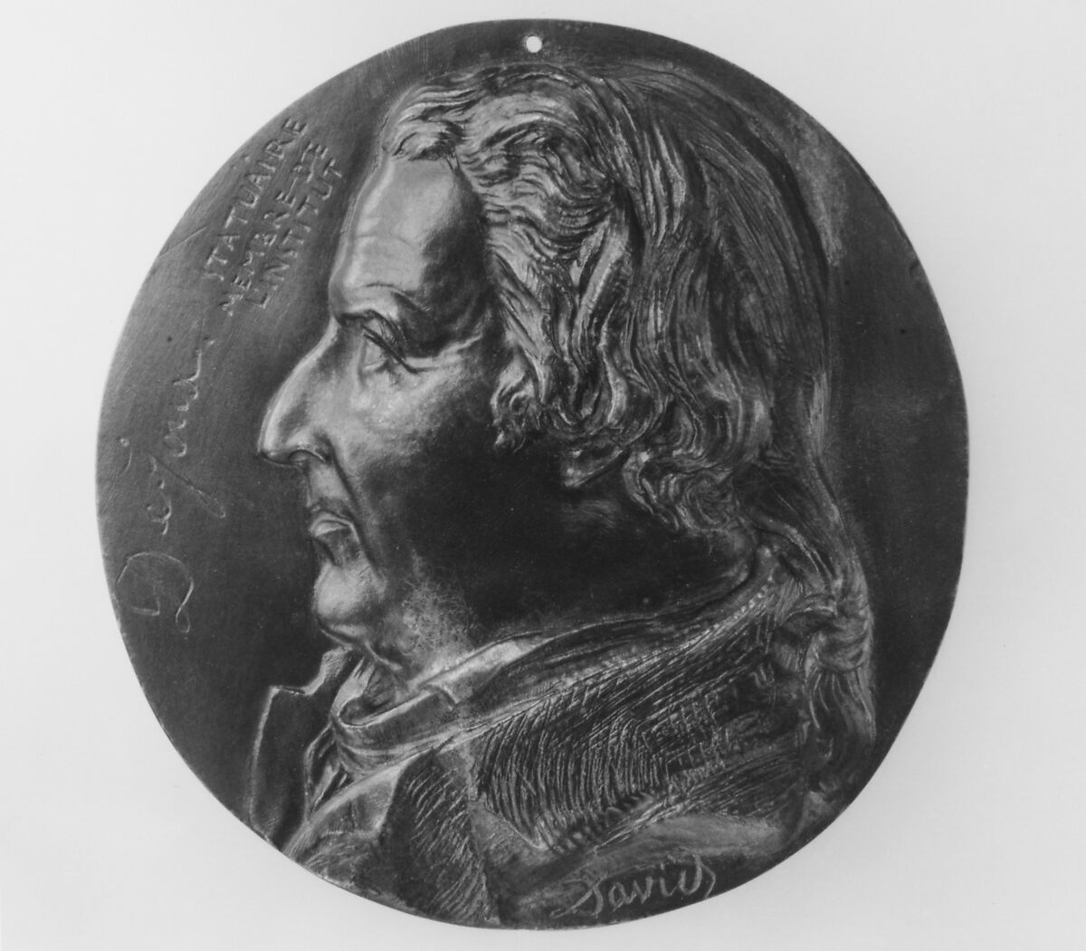 Portrait of Claude Dejoux (1732–1816), Pierre Jean David d&#39;Angers (French, Angers 1788–1856 Paris), Bronze, French 