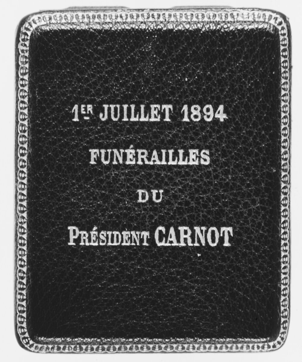 The Death of Sadi Carnot, Medalist: Louis-Oscar Roty (French, Paris 1846–1911 Paris), Bronze, struck, French