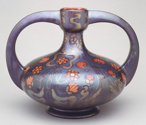 Vase, Zsolnay (Hungarian, Pecs 1853–present), Glazed earthenware, Hungarian, Pécs 