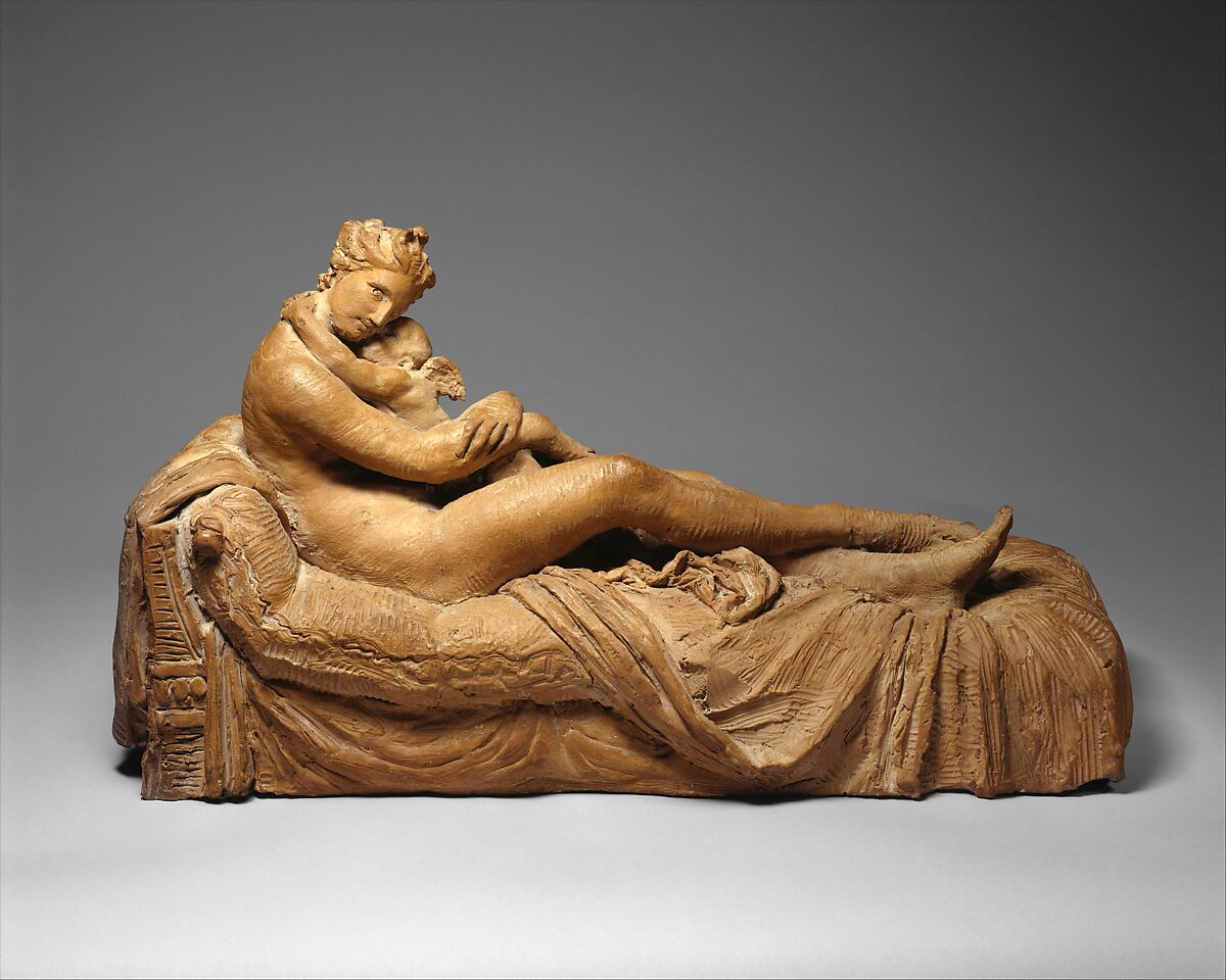 Venus and Cupid, Antonio Canova (Italian, Possagno 1757–1822 Venice), Terracotta, Italian 