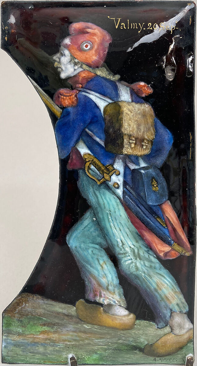 A French Soldier, Alfred-Bernard Meyer (French, Paris 1832–1904 Paris), Painted enamel on copper, partly gilt, French, Paris 