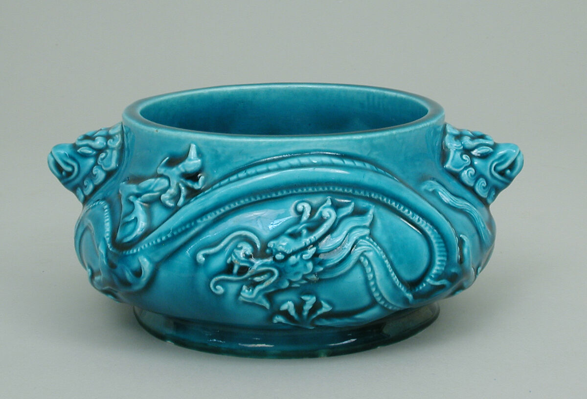 "Bleu de Deck" bowl, Joseph-Théodore Deck (French, Guebwiller, Alsace 1823–1891 Paris), Glazed earthenware, French, Paris 