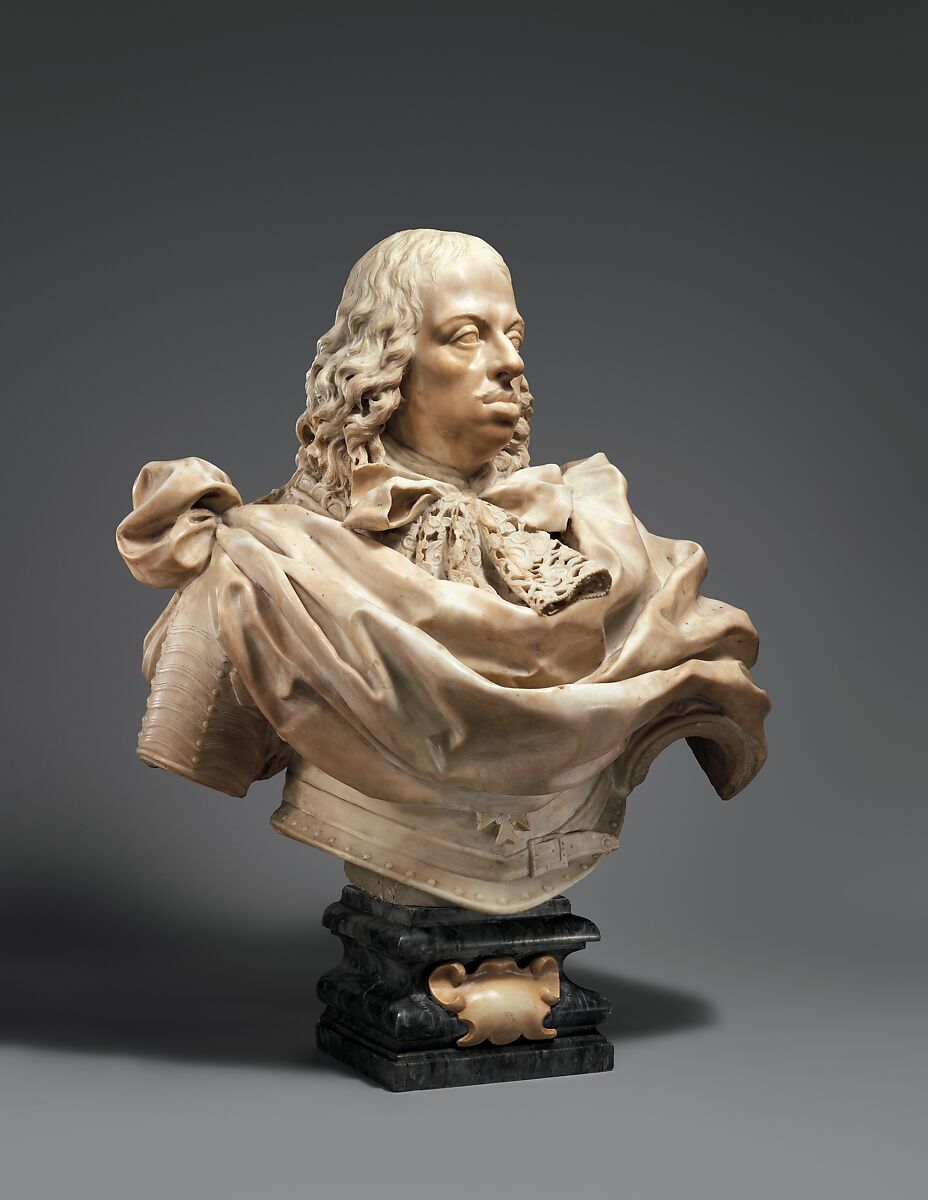 Cosimo III de' Medici (1642–1723), Grand Duke of Tuscany, Giovanni Battista Foggini (Italian, Florence 1652–1725 Florence), Marble with base of gray marble, Italian, Florence
