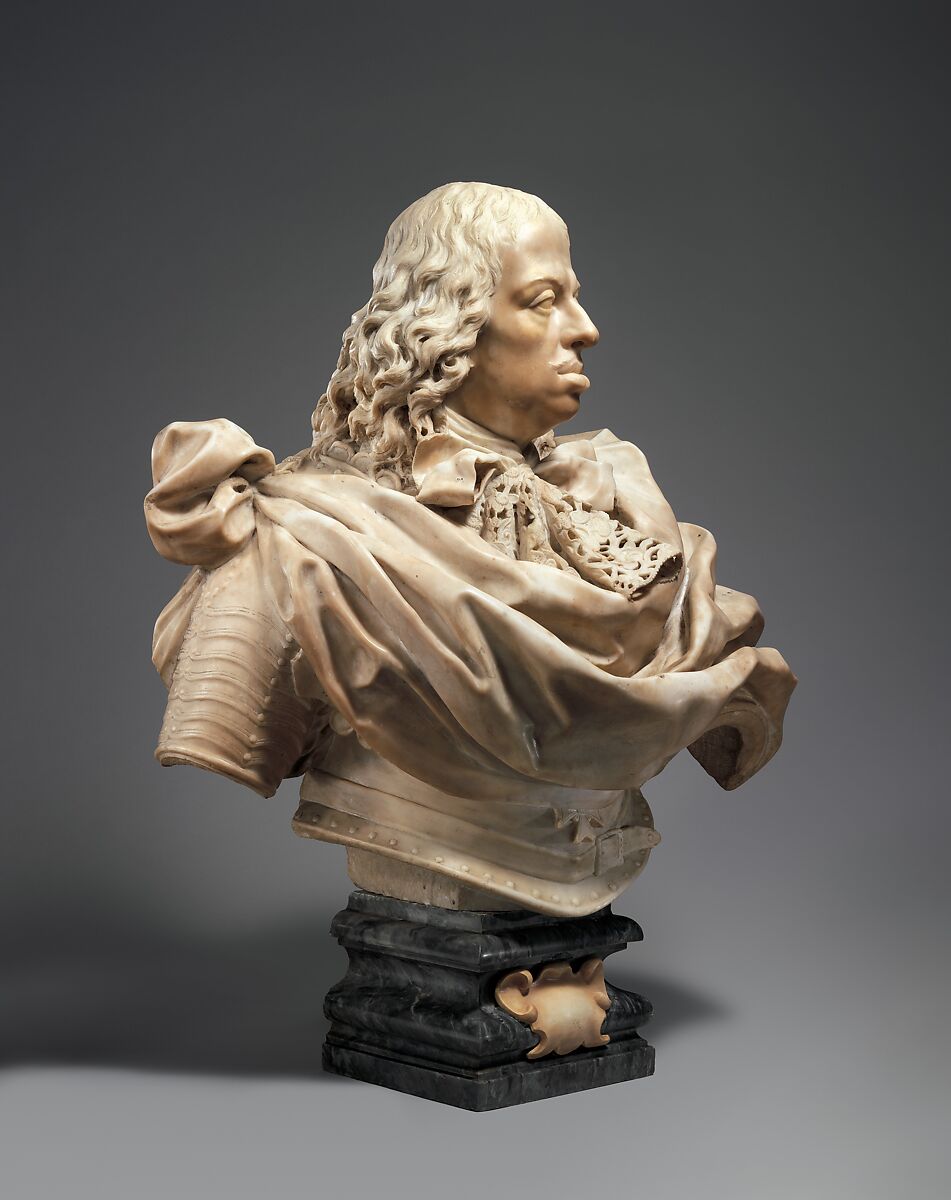 Cosimo III de' Medici (1642–1723), Grand Duke of Tuscany, Giovanni Battista Foggini (Italian, Florence 1652–1725 Florence), Marble with base of gray marble, Italian, Florence