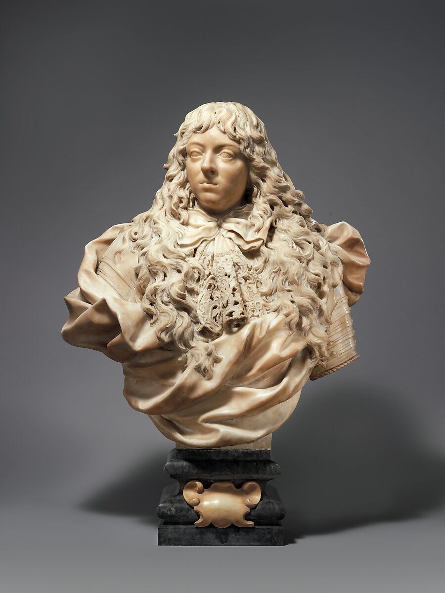 Ferdinando de' Medici, Grand Prince of Tuscany, Giovanni Battista Foggini (Italian, Florence 1652–1725 Florence), Marble, gray marble, Italian, Florence 