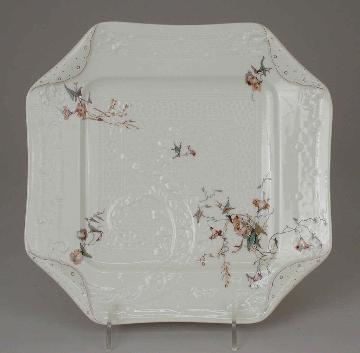 Dish, Haviland &amp; Co. (American and French, 1864–1931), Hard-paste porcelain, French, Limoges 