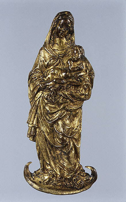 Virgin and Child on a crescent moon, Gilt bronze, Italian, probably Florence 