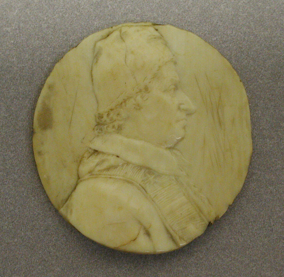 Clement XI (?) (Giovanni Francesco Albani, b. 1649, Pope 1700–21), Ivory, Italian 