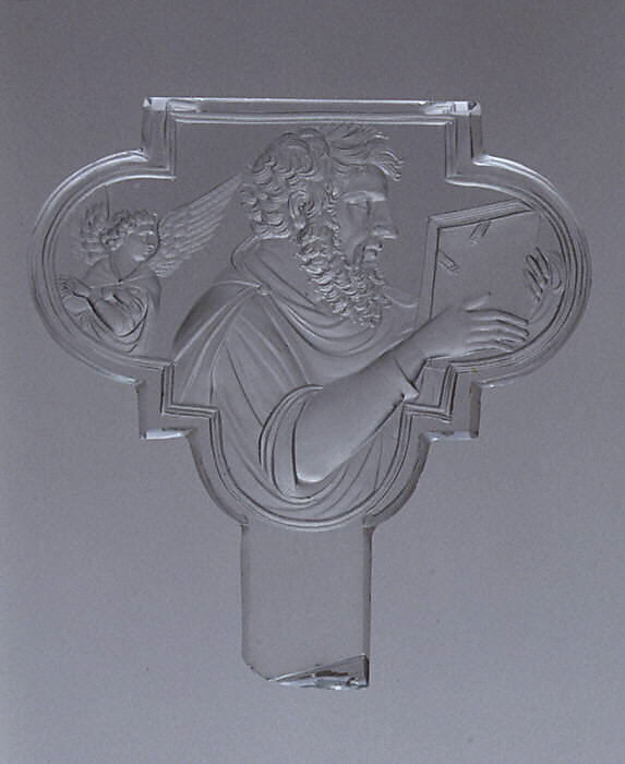 The Four Evangelists, Attributed to Valerio Belli (Il Vicentino) (1468–1546), Rock crystal and fruitwood, Italian, Vicenza crystal with European stand