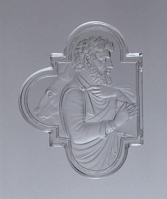 The Four Evangelists, Attributed to Valerio Belli (Il Vicentino) (1468–1546), Rock crystal and fruitwood, Italian, Vicenza crystal with European stand