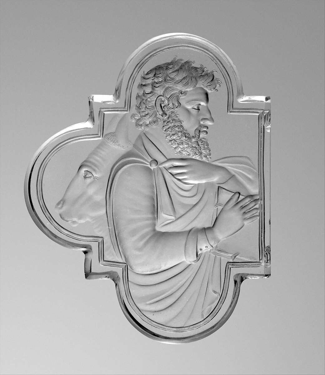 The Four Evangelists, Attributed to Valerio Belli (Il Vicentino) (1468–1546), Rock crystal and fruitwood, Italian, Vicenza crystal with European stand