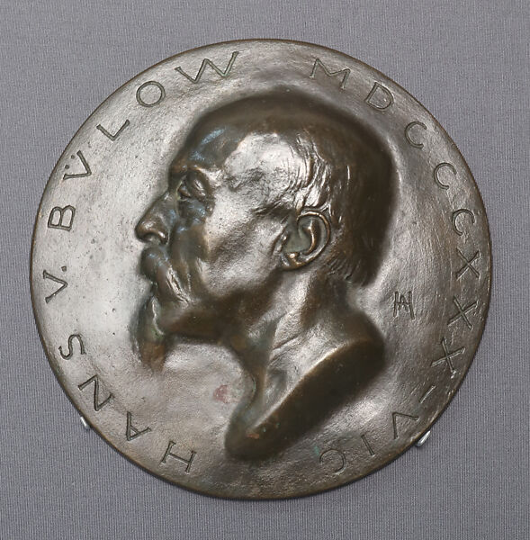 Hans von Bülow, Medalist: Adolf von Hildebrand (German, Marburg 1847–1921 Munich), Bronze, German